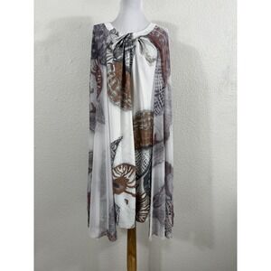 Ala von Auersperg Dress Womens XXL Shellscape Kai Sleeveless Cape Made USA